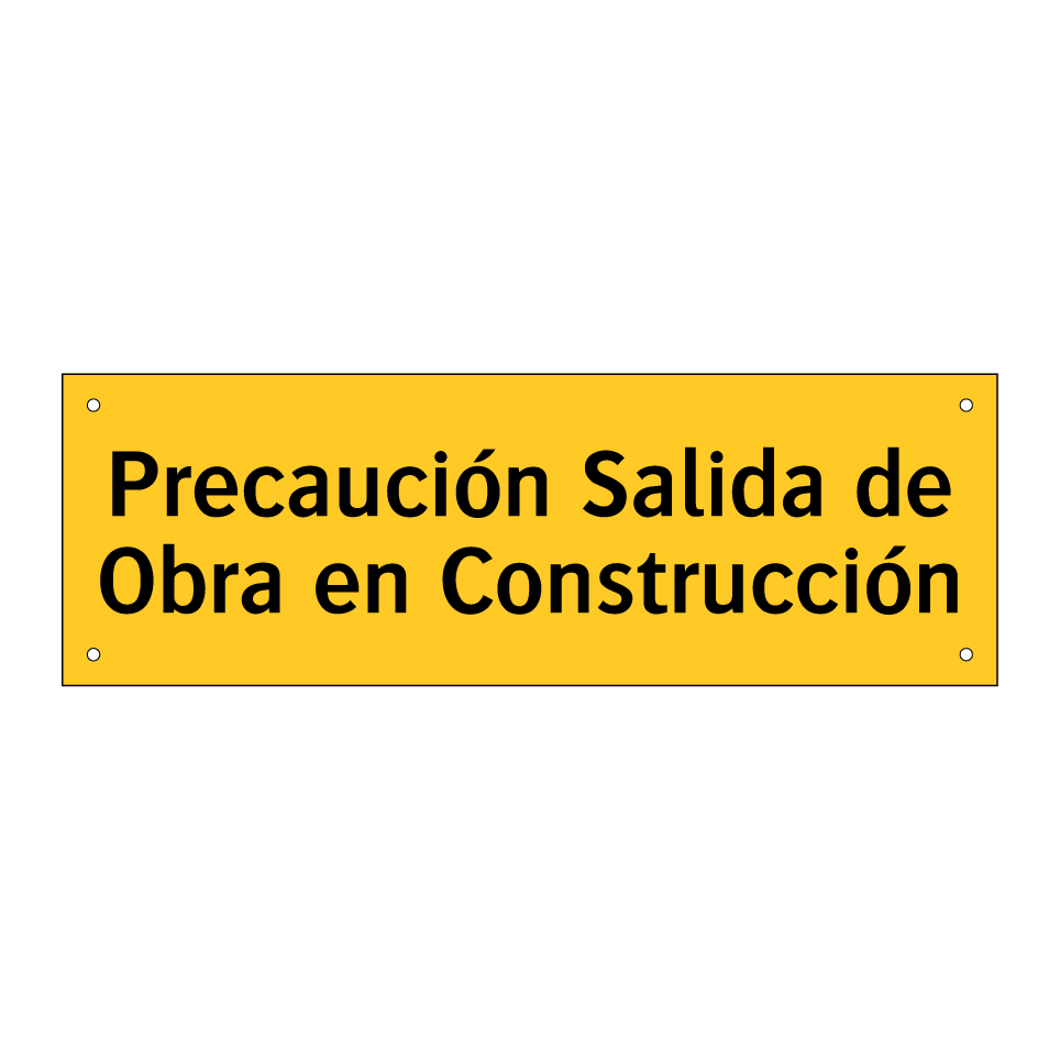 Precaución Salida de Obra en Construcción