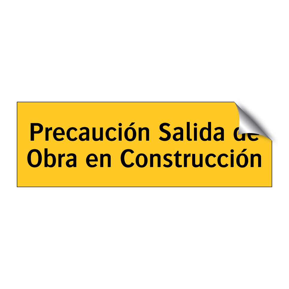 Precaución Salida de Obra en Construcción