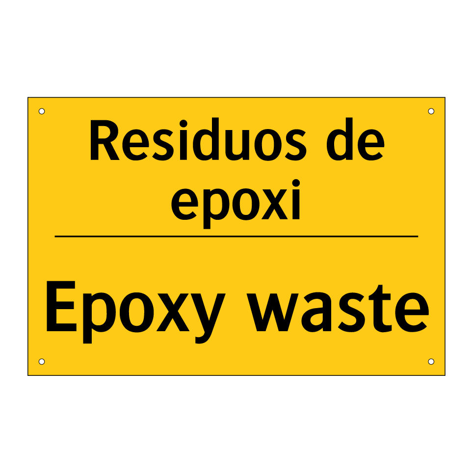 Residuos de epoxi - Epoxy waste
