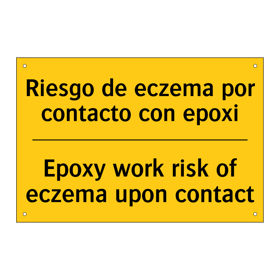 Riesgo de eczema por contacto con epoxi - Epoxy work risk of eczema upon contact
