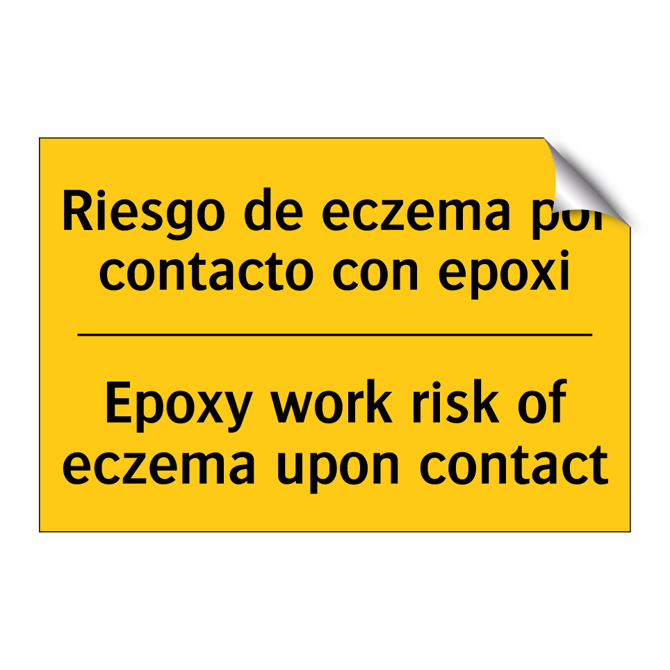 Riesgo de eczema por contacto con epoxi - Epoxy work risk of eczema upon contact