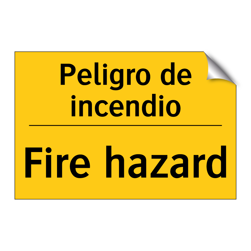 Peligro de incendio - Fire hazard