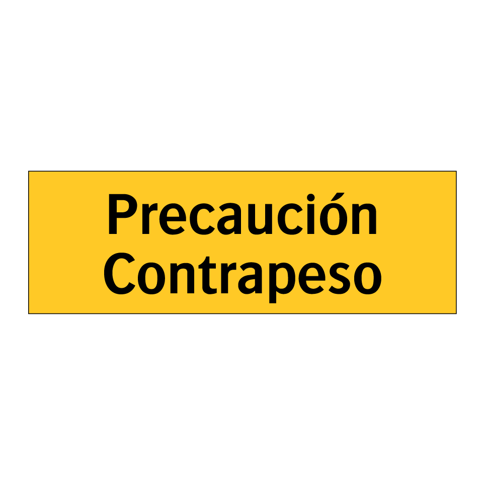 Precaución Contrapeso
