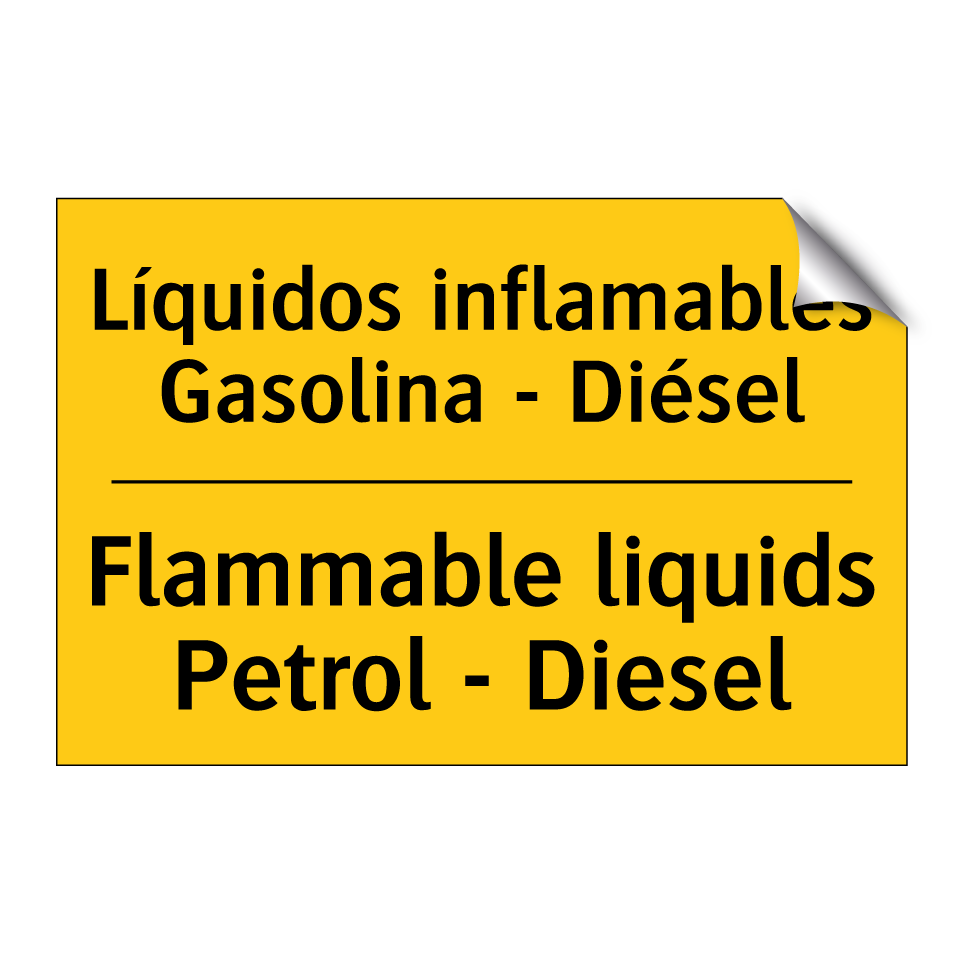 Líquidos inflamables Gasolina - Diésel - Flammable liquids Petrol - Diesel