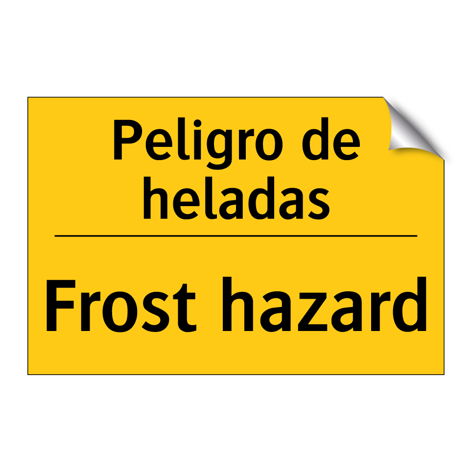 Peligro de heladas - Frost hazard