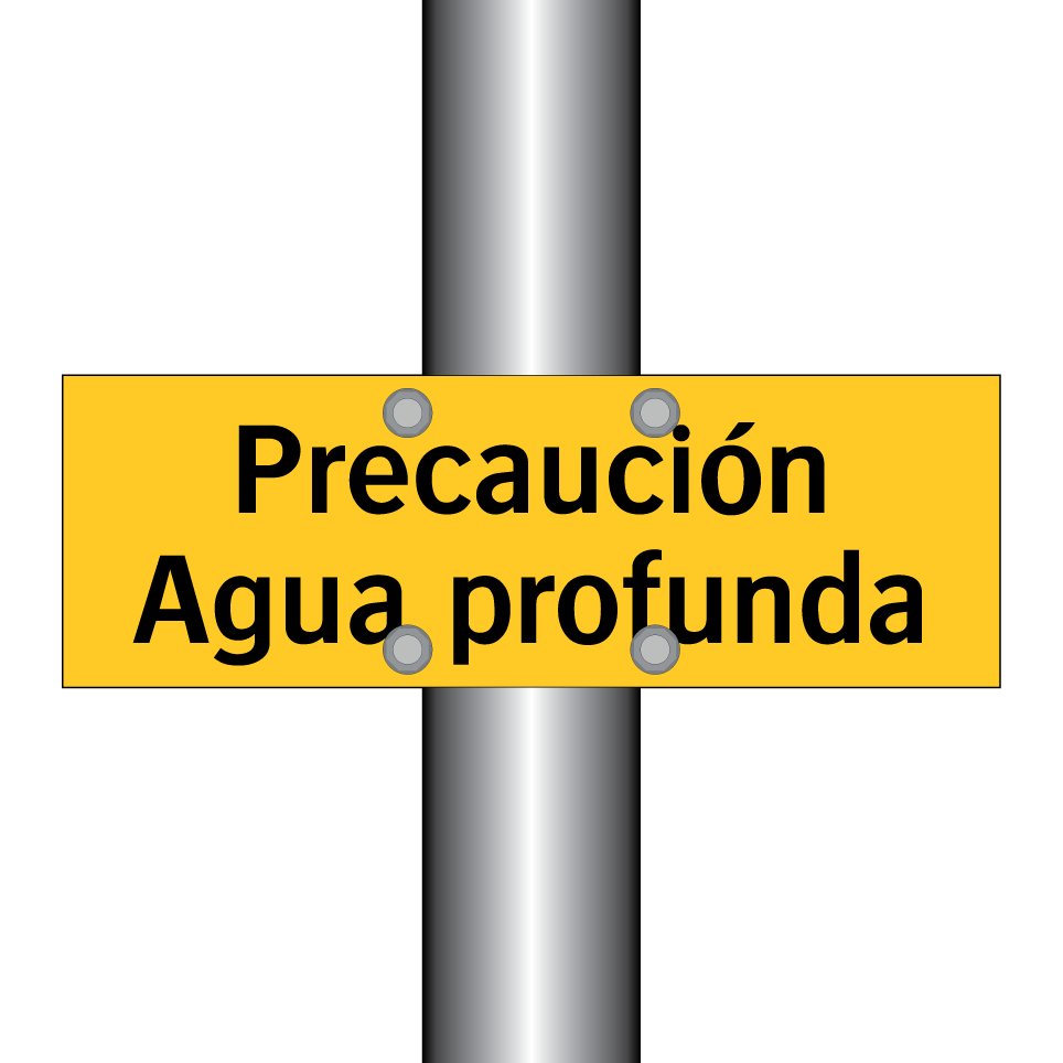 Precaución Agua profunda