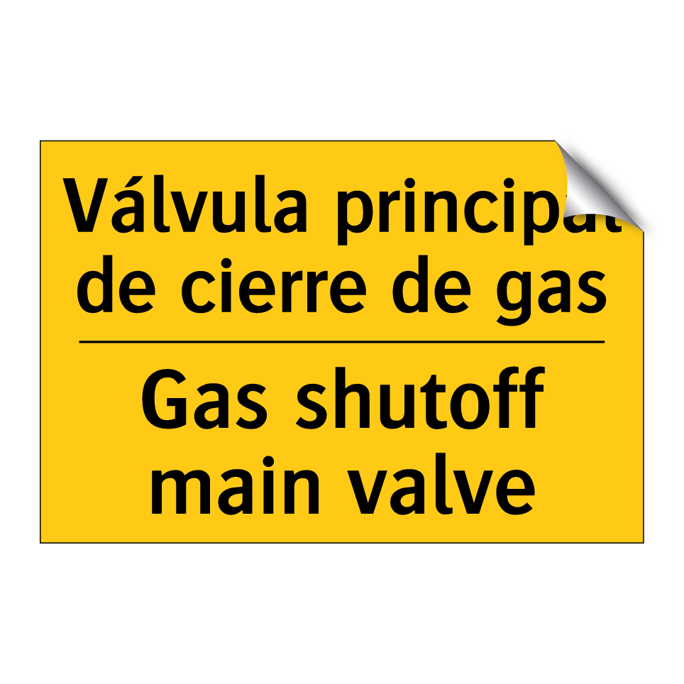 Válvula principal de cierre de gas - Gas shutoff main valve