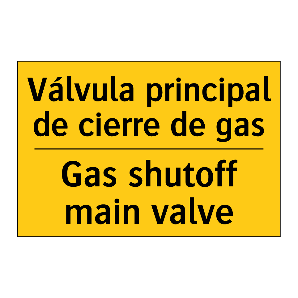 Válvula principal de cierre de gas - Gas shutoff main valve