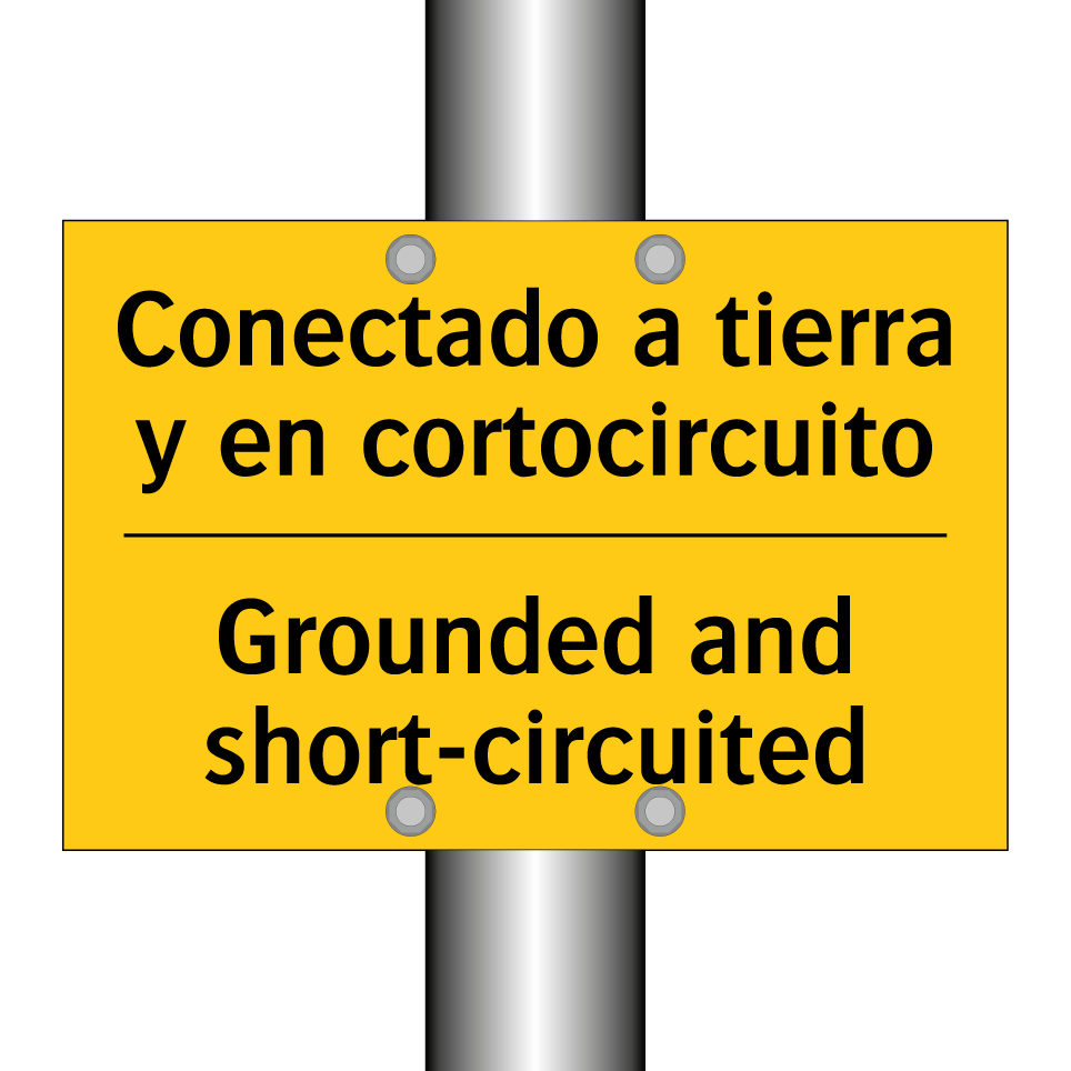 Conectado a tierra y en cortocircuito - Grounded and short-circuited