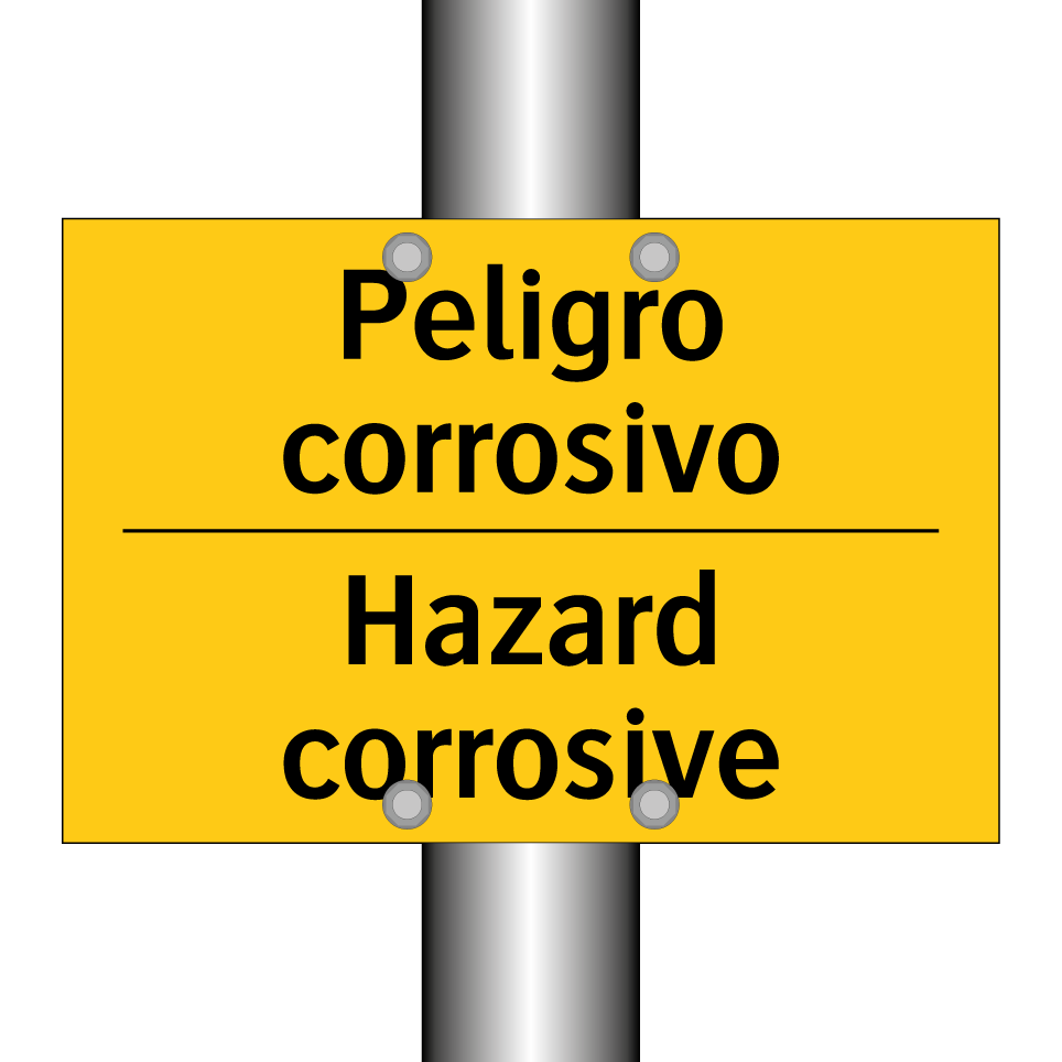 Peligro corrosivo - Hazard corrosive