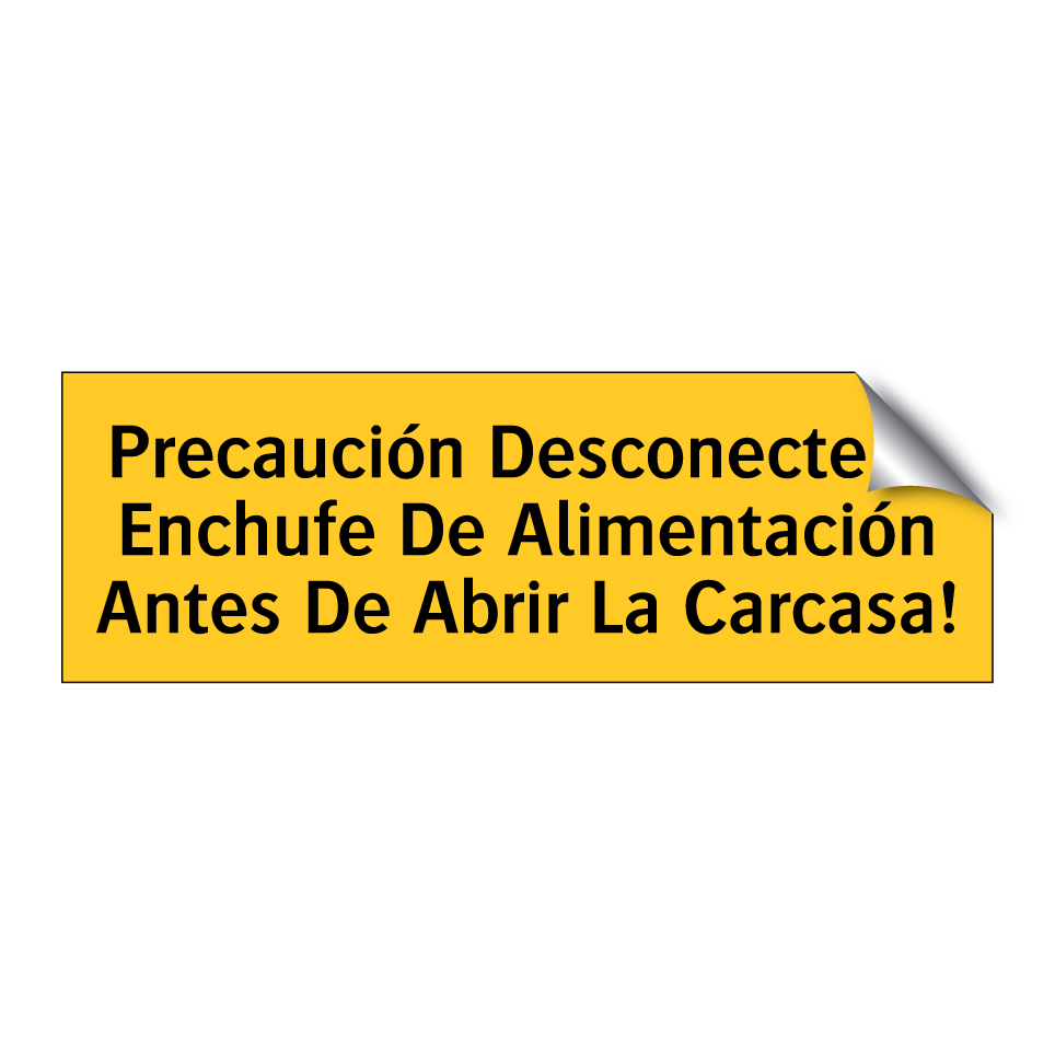 Precaución Desconecte El Enchufe De Alimentación Antes De Abrir La Carcasa!