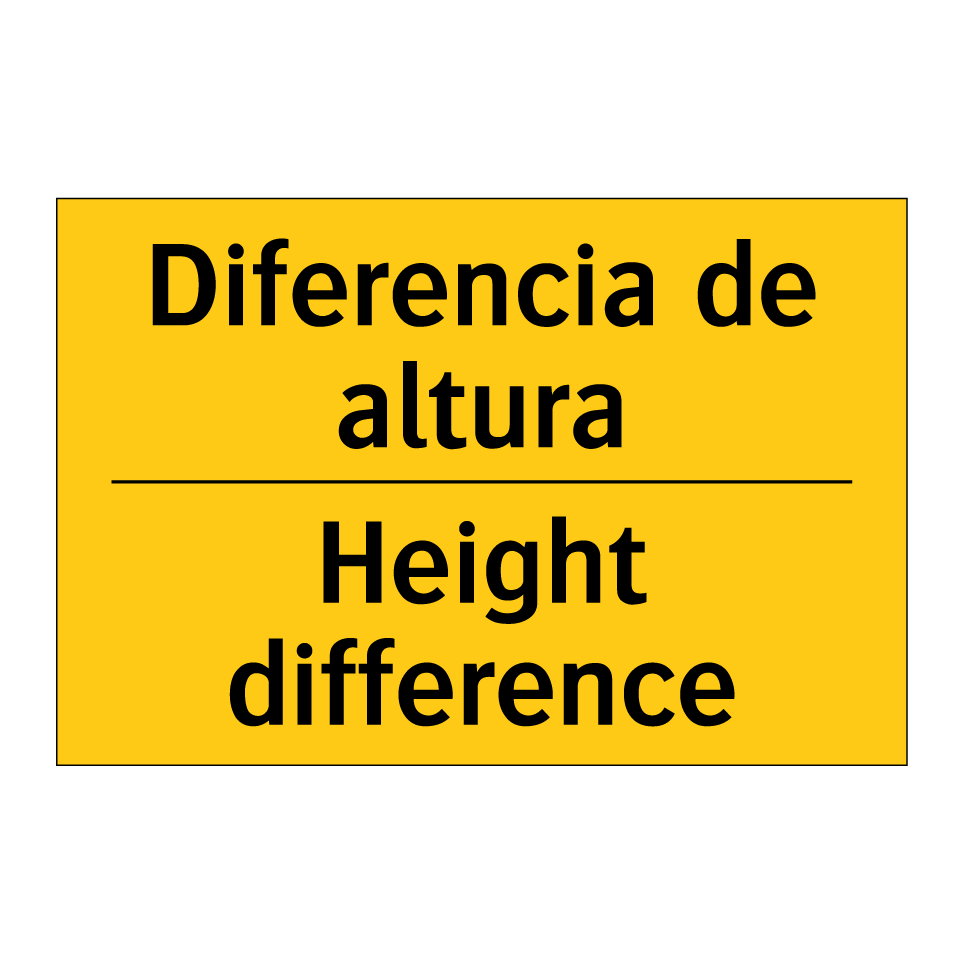 Diferencia de altura - Height difference