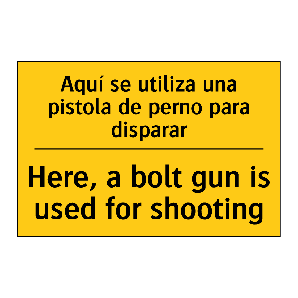 Aquí se utiliza una pistola de perno para disparar - Here, a bolt gun is used for shooting