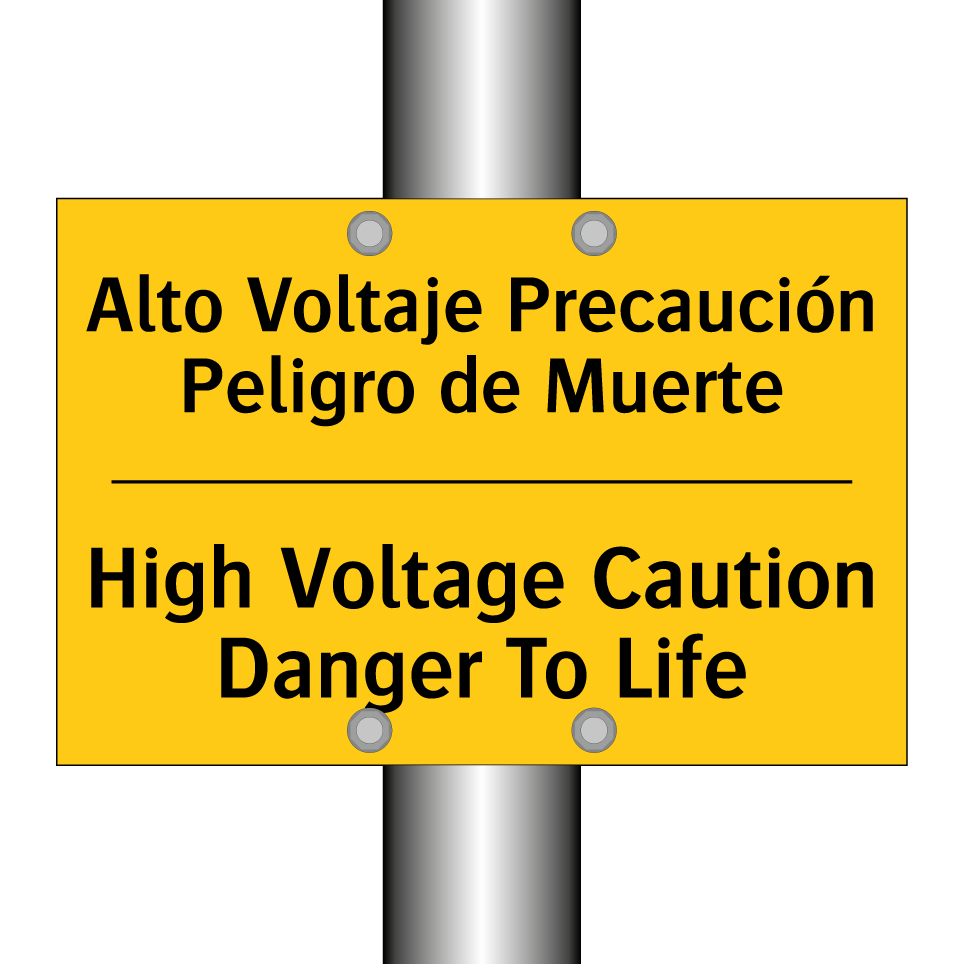 Alto Voltaje Precaución Peligro de Muerte - High Voltage Caution Danger To Life
