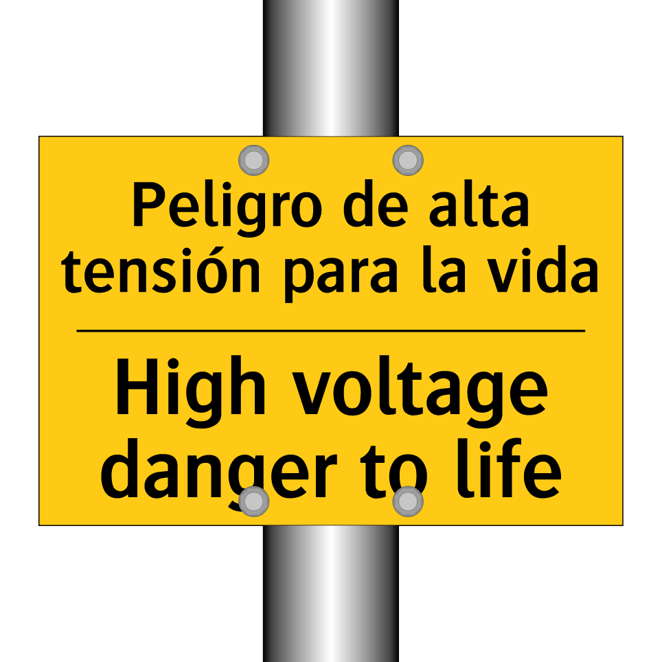 Peligro de alta tensión para la vida - High voltage danger to life