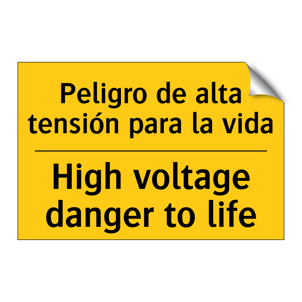 Peligro de alta tensión para la vida - High voltage danger to life