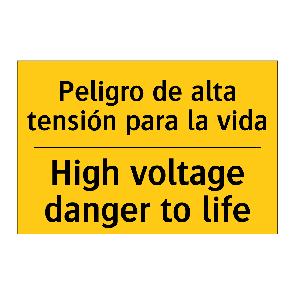 Peligro de alta tensión para la vida - High voltage danger to life