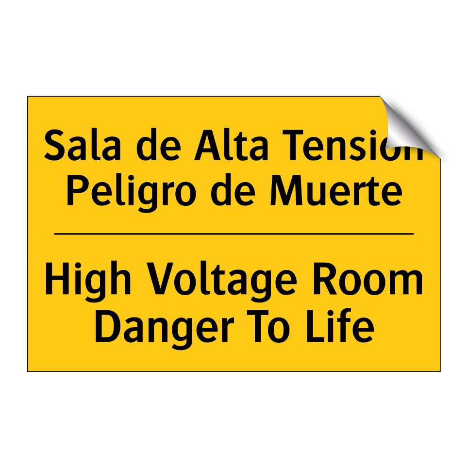 Sala de Alta Tensión Peligro de Muerte - High Voltage Room Danger To Life