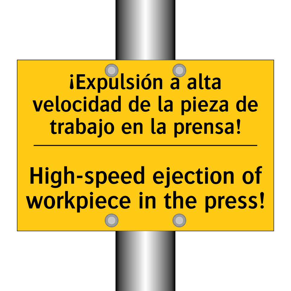 ¡Expulsión a alta velocidad de la pieza de trabajo en la prensa! - High-speed ejection of workpiece in the press!