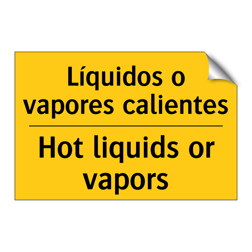 Líquidos o vapores calientes - Hot liquids or vapors