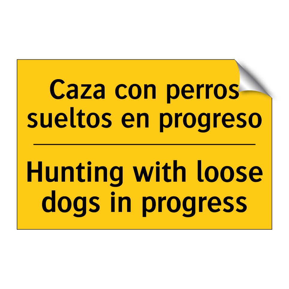 Caza con perros sueltos en progreso - Hunting with loose dogs in progress