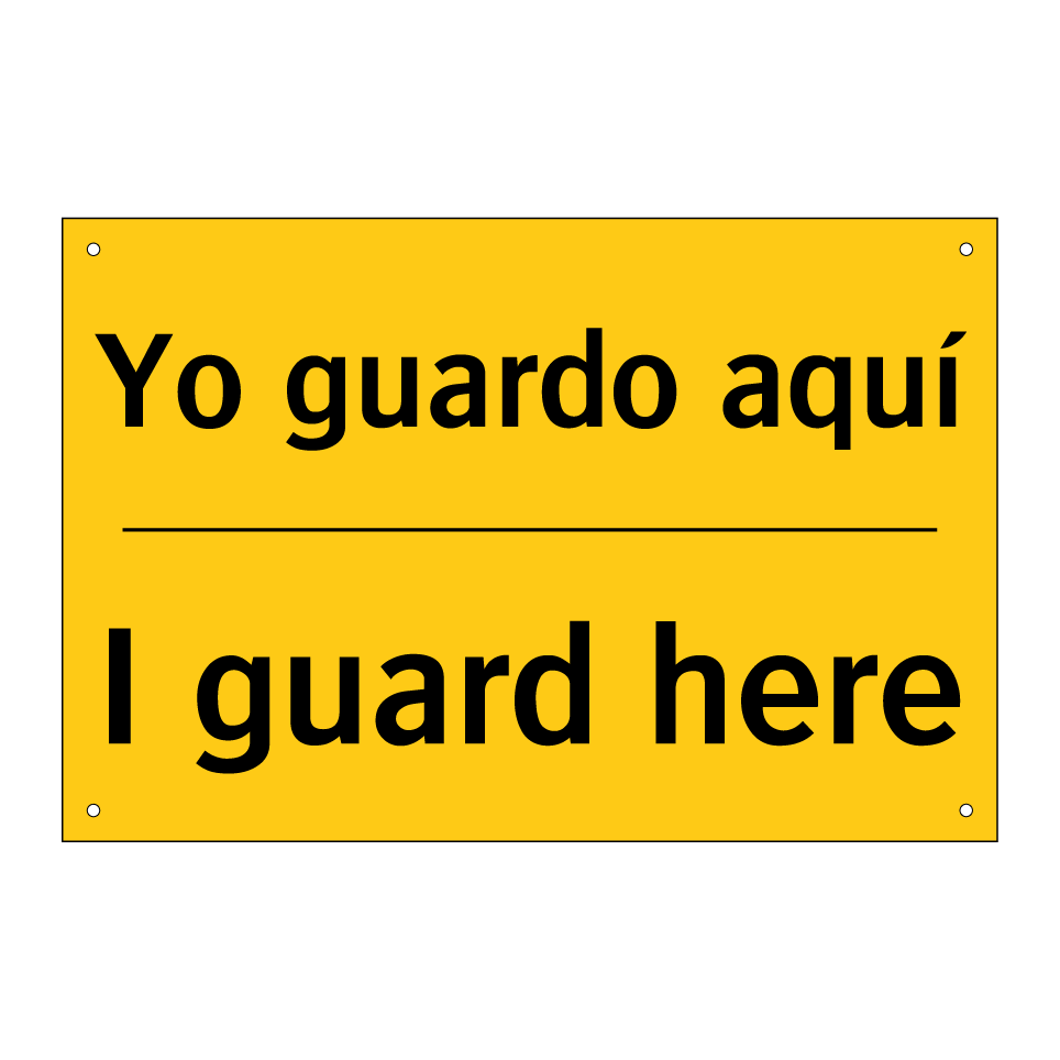Yo guardo aquí - I guard here