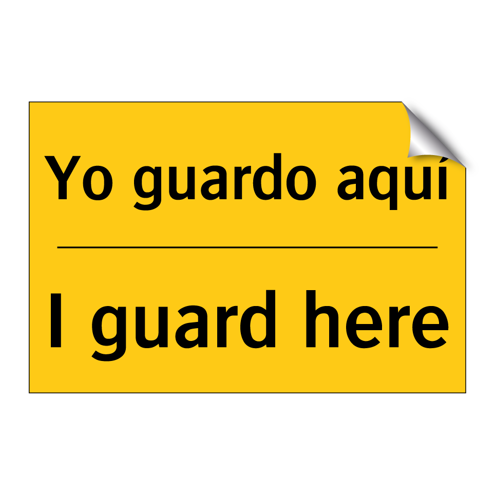 Yo guardo aquí - I guard here