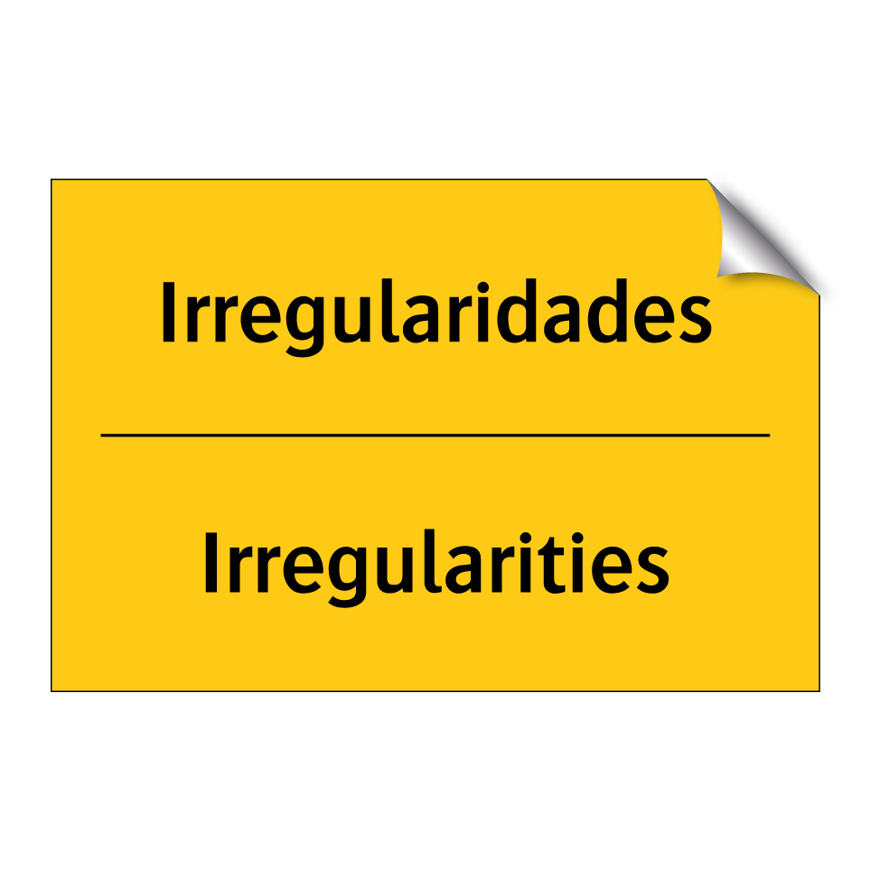 Irregularidades - Irregularities