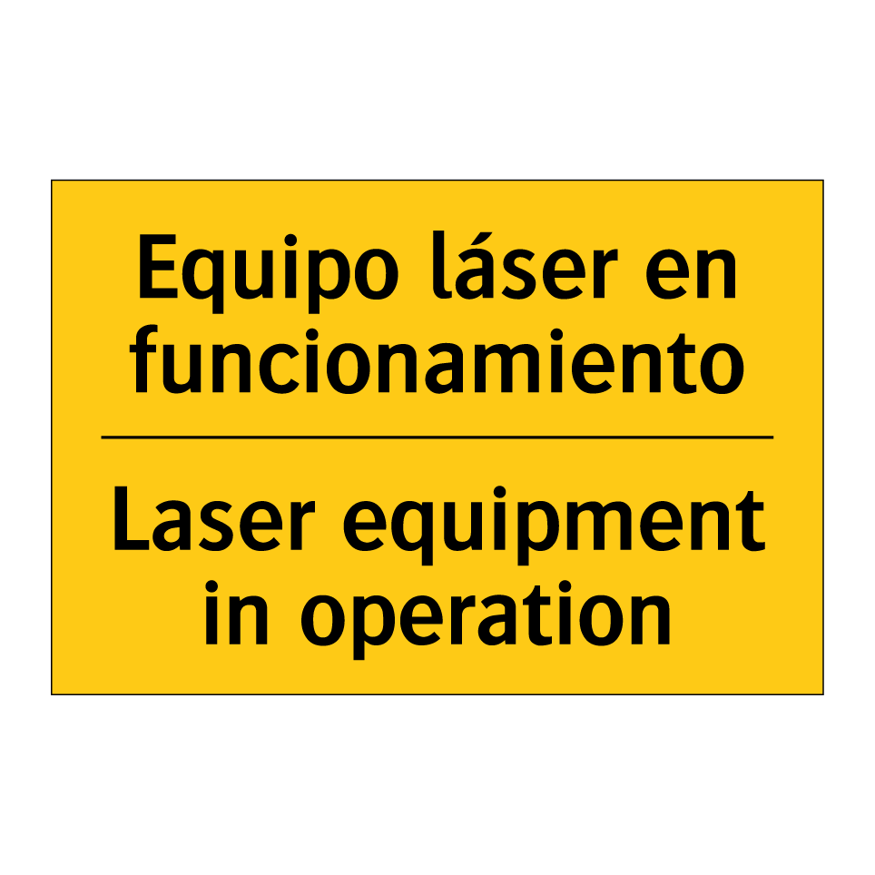 Equipo láser en funcionamiento - Laser equipment in operation