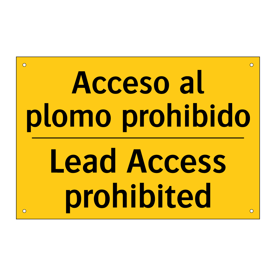 Acceso al plomo prohibido - Lead Access prohibited