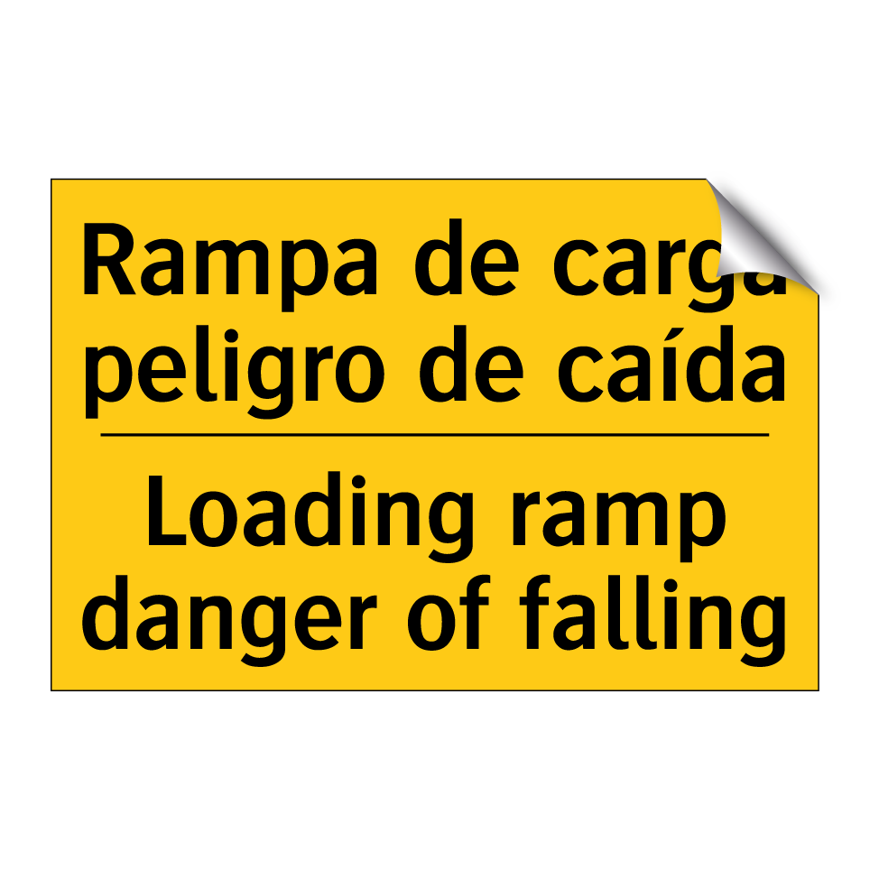 Rampa de carga peligro de caída - Loading ramp danger of falling