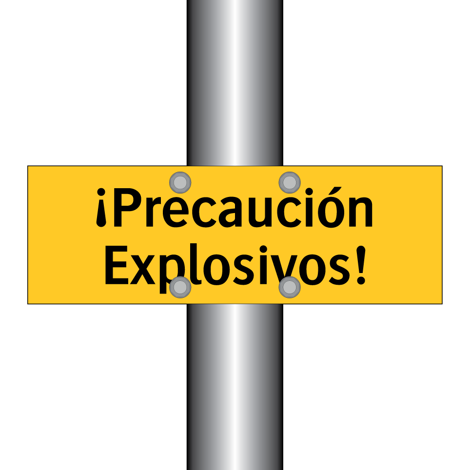 ¡Precaución Explosivos!