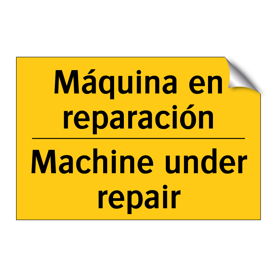 Máquina en reparación - Machine under repair