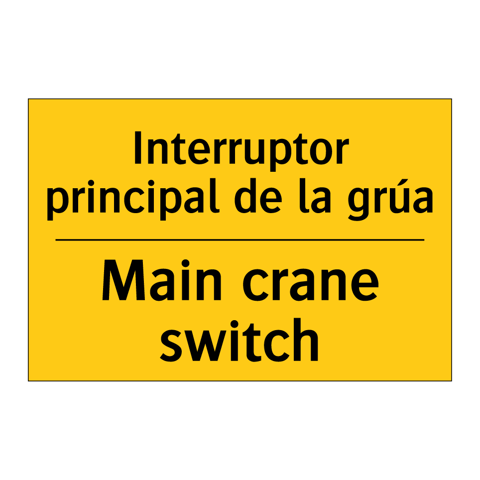 Interruptor principal de la grúa - Main crane switch