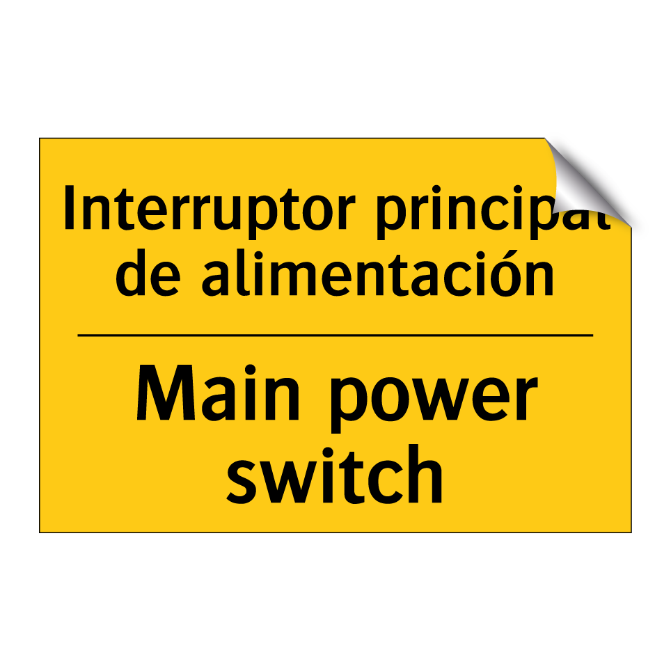 Interruptor principal de alimentación - Main power switch