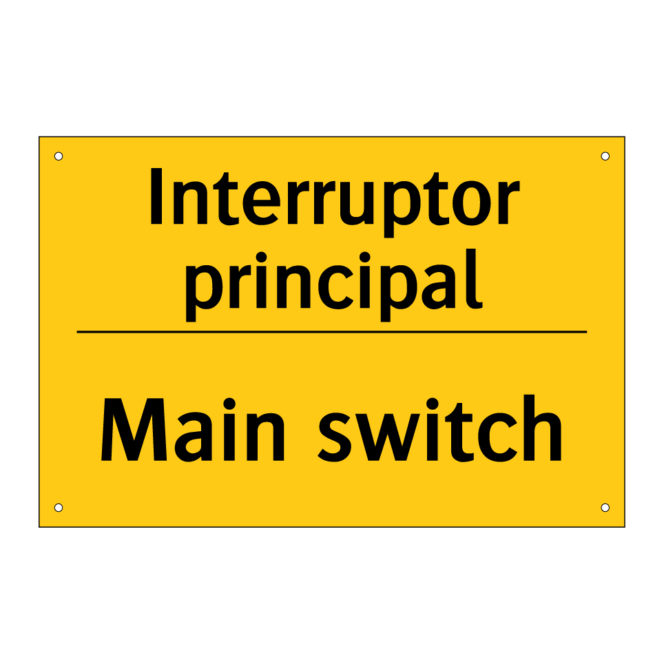 Interruptor principal - Main switch