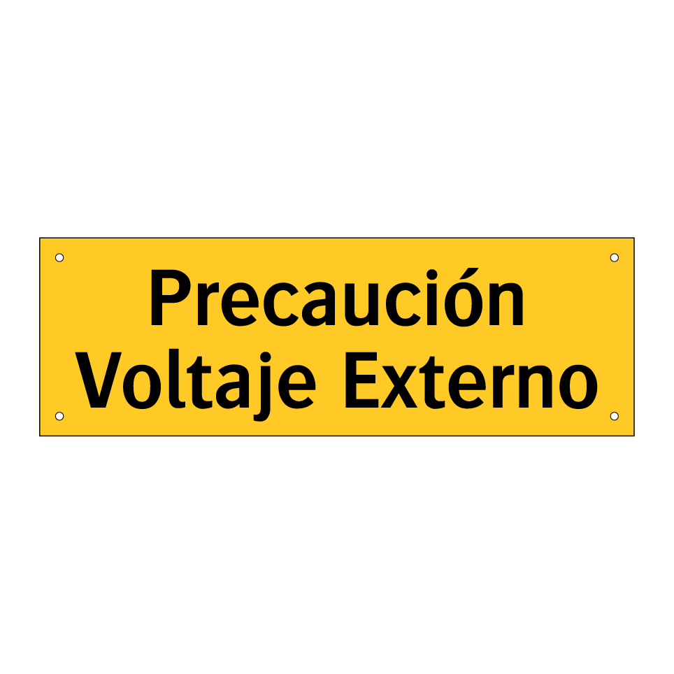 Precaución Voltaje Externo
