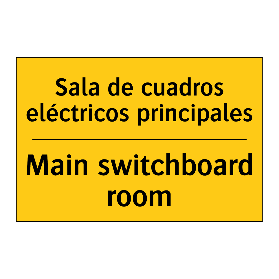 Sala de cuadros eléctricos principales - Main switchboard room