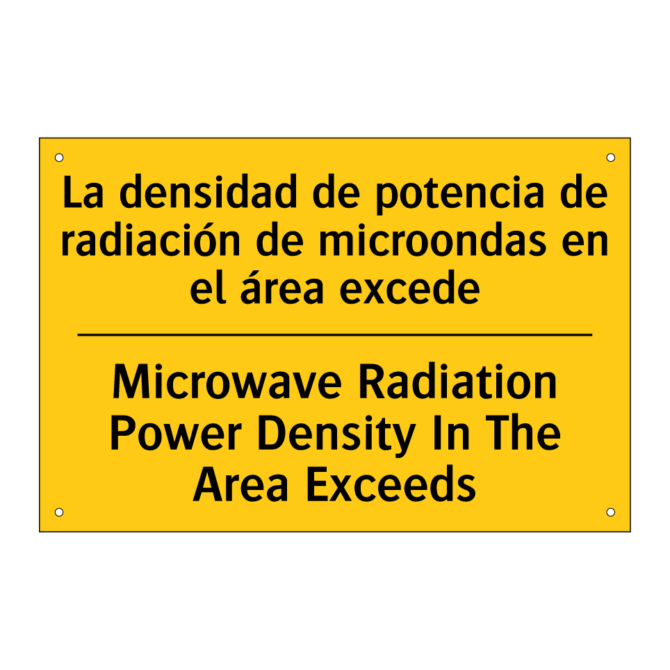 La densidad de potencia de radiación de microondas en el área excede - Microwave Radiation Power Density In The Area Exceeds
