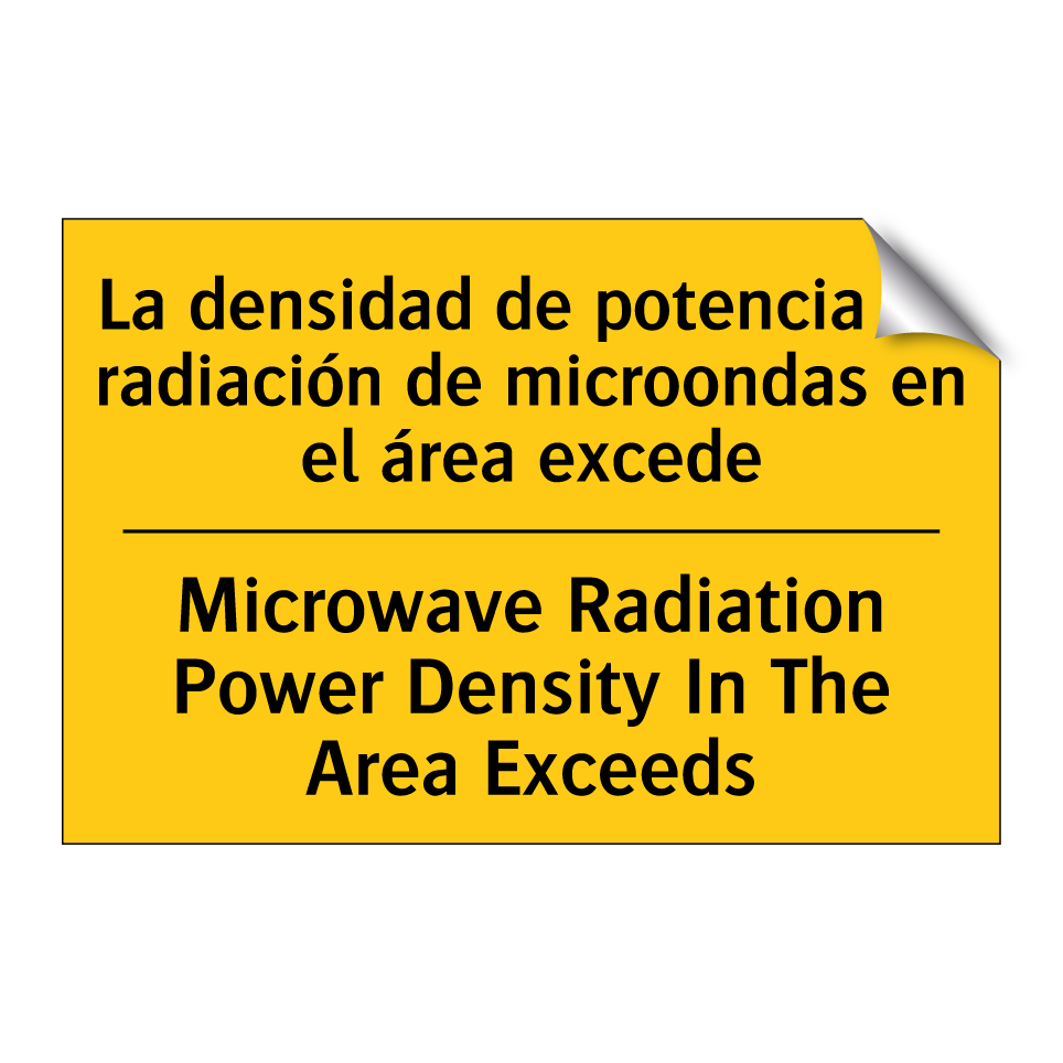 La densidad de potencia de radiación de microondas en el área excede - Microwave Radiation Power Density In The Area Exceeds