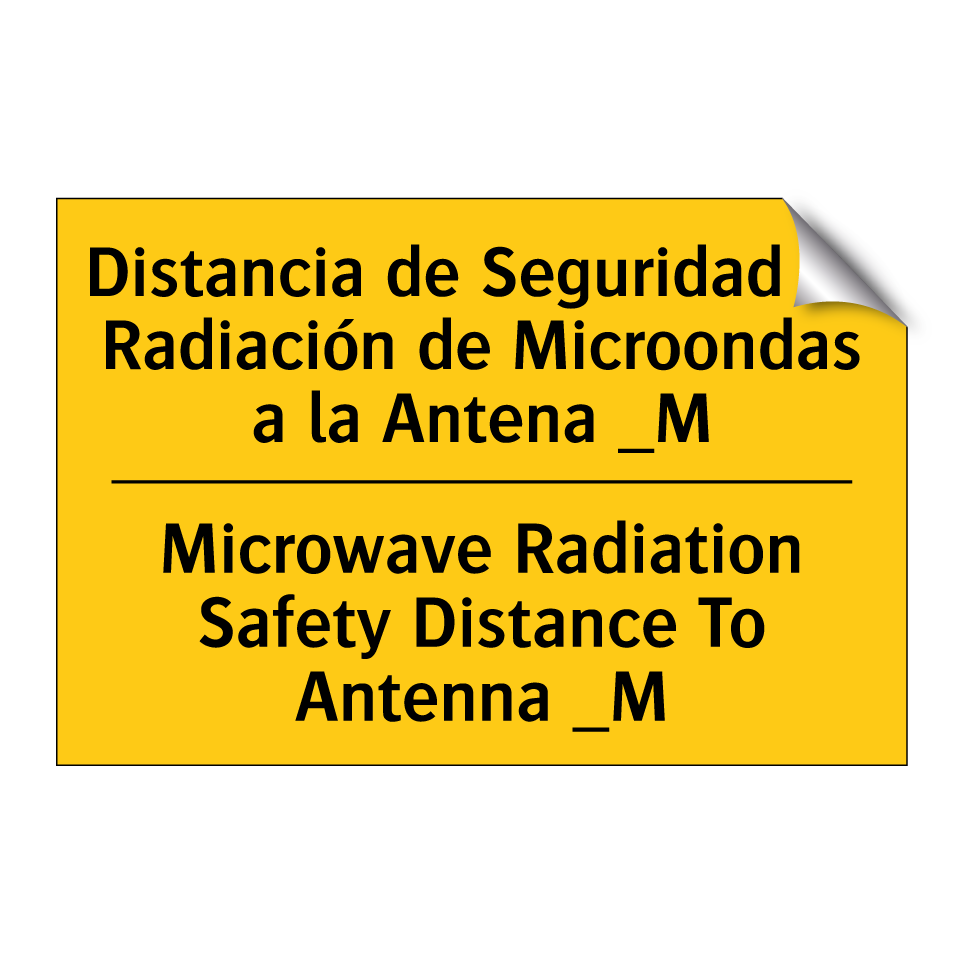 Distancia de Seguridad de Radiación de Microondas a la Antena _M - Microwave Radiation Safety Distance To Antenna _M