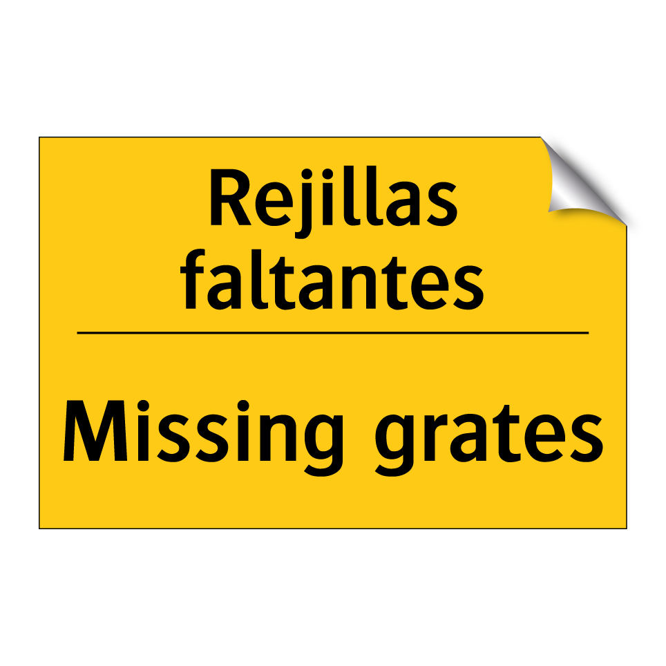 Rejillas faltantes - Missing grates