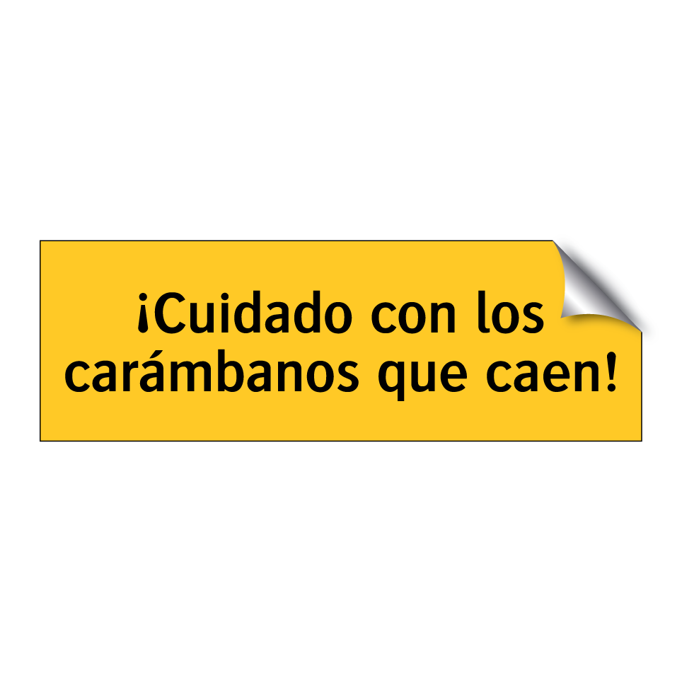 ¡Cuidado con los carámbanos que caen!