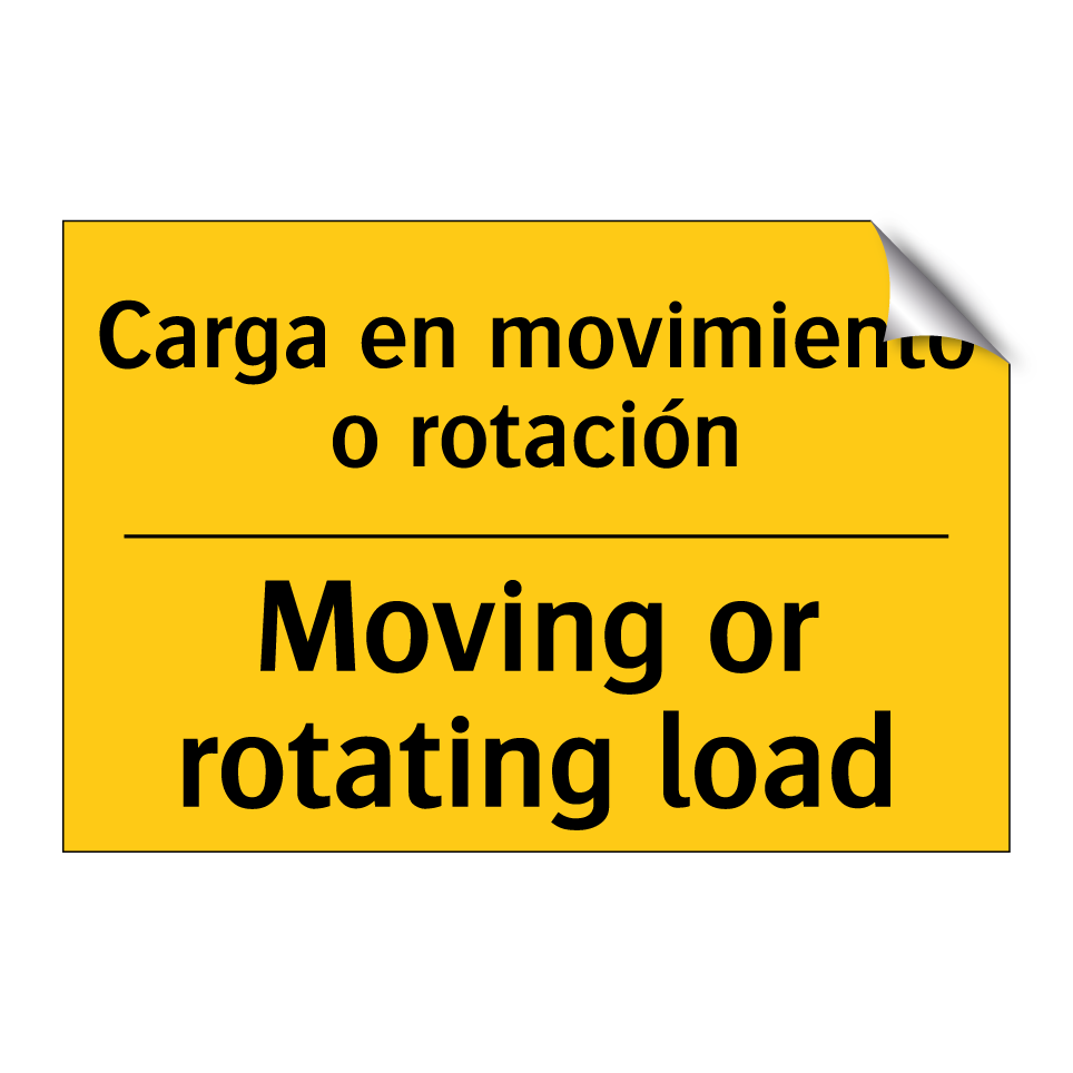 Carga en movimiento o rotación - Moving or rotating load