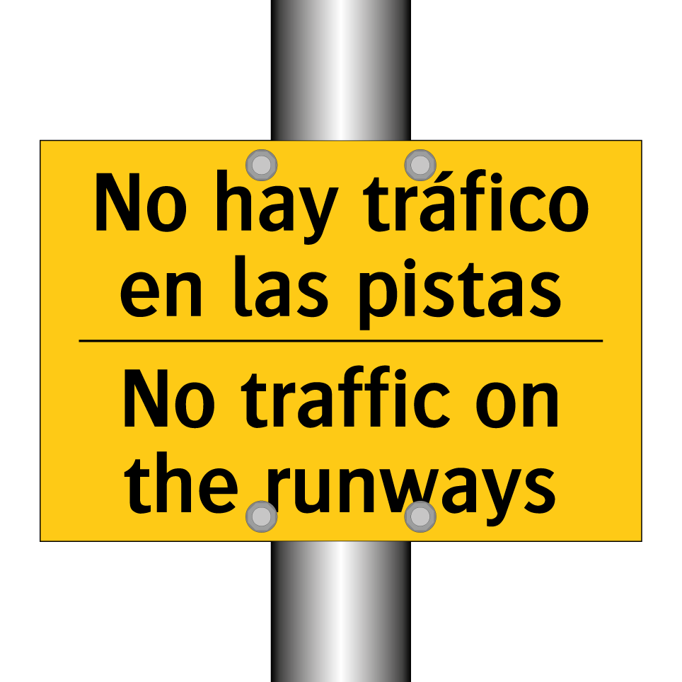 No hay tráfico en las pistas - No traffic on the runways