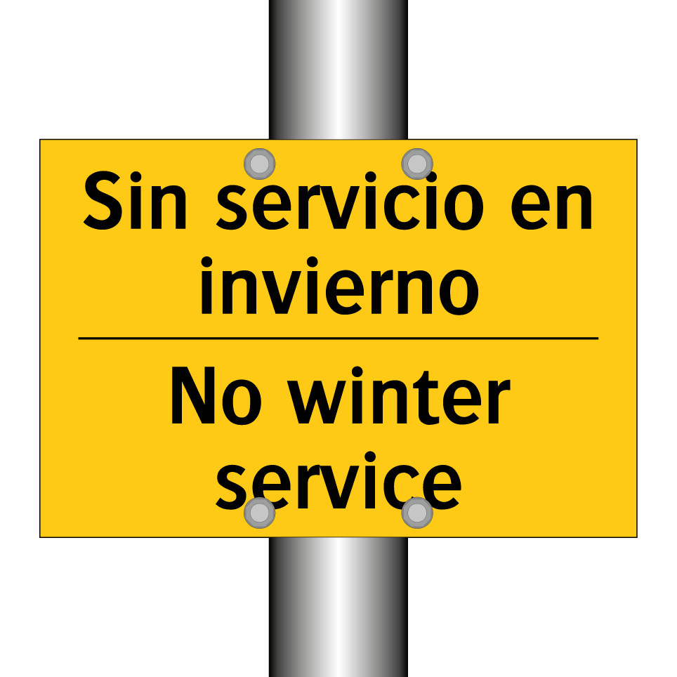 Sin servicio en invierno - No winter service