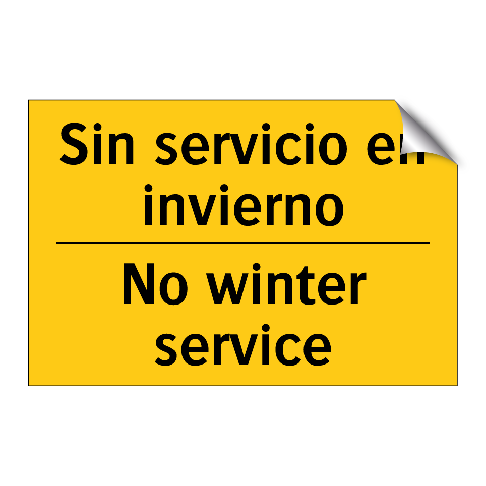 Sin servicio en invierno - No winter service