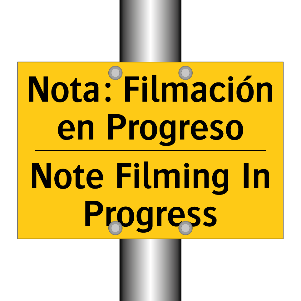 Nota: Filmación en Progreso - Note Filming In Progress