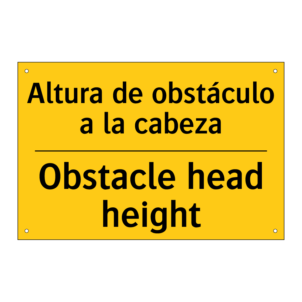 Altura de obstáculo a la cabeza - Obstacle head height