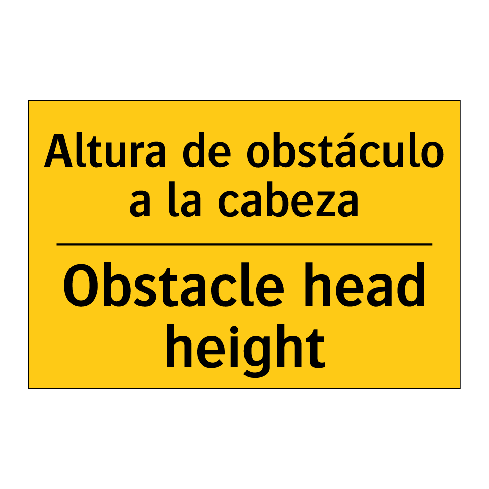 Altura de obstáculo a la cabeza - Obstacle head height